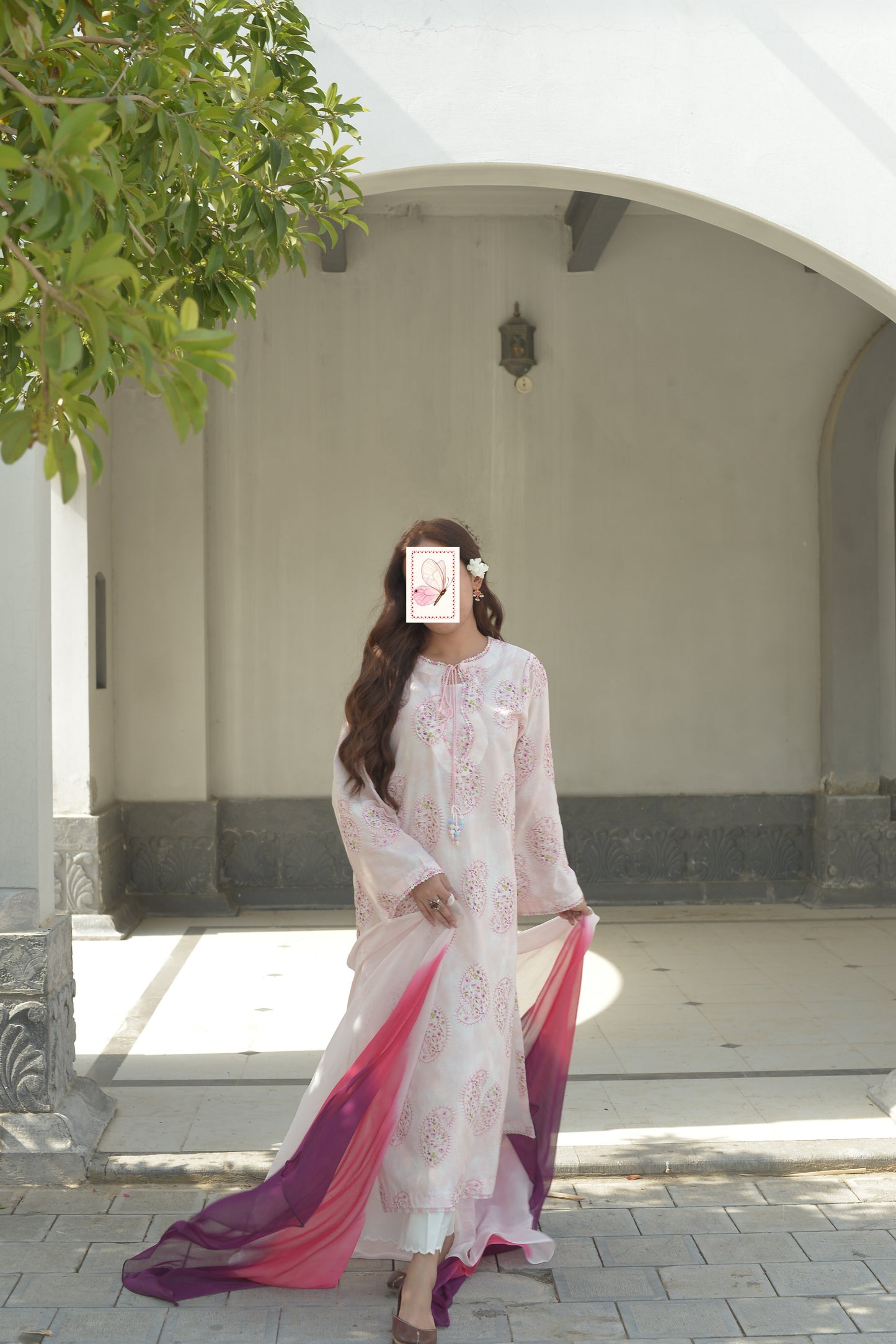 PASTEL PINK-EMBROIDERED 3PC SET