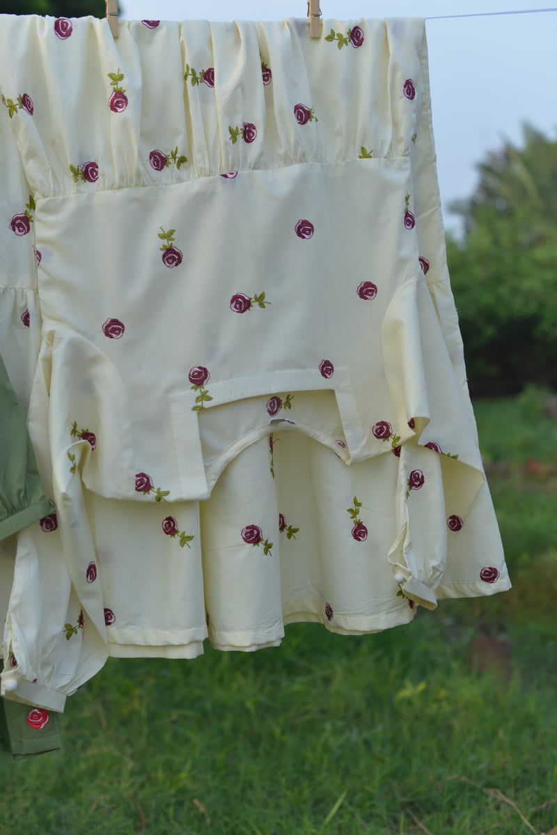 White Embroidered Long Dress