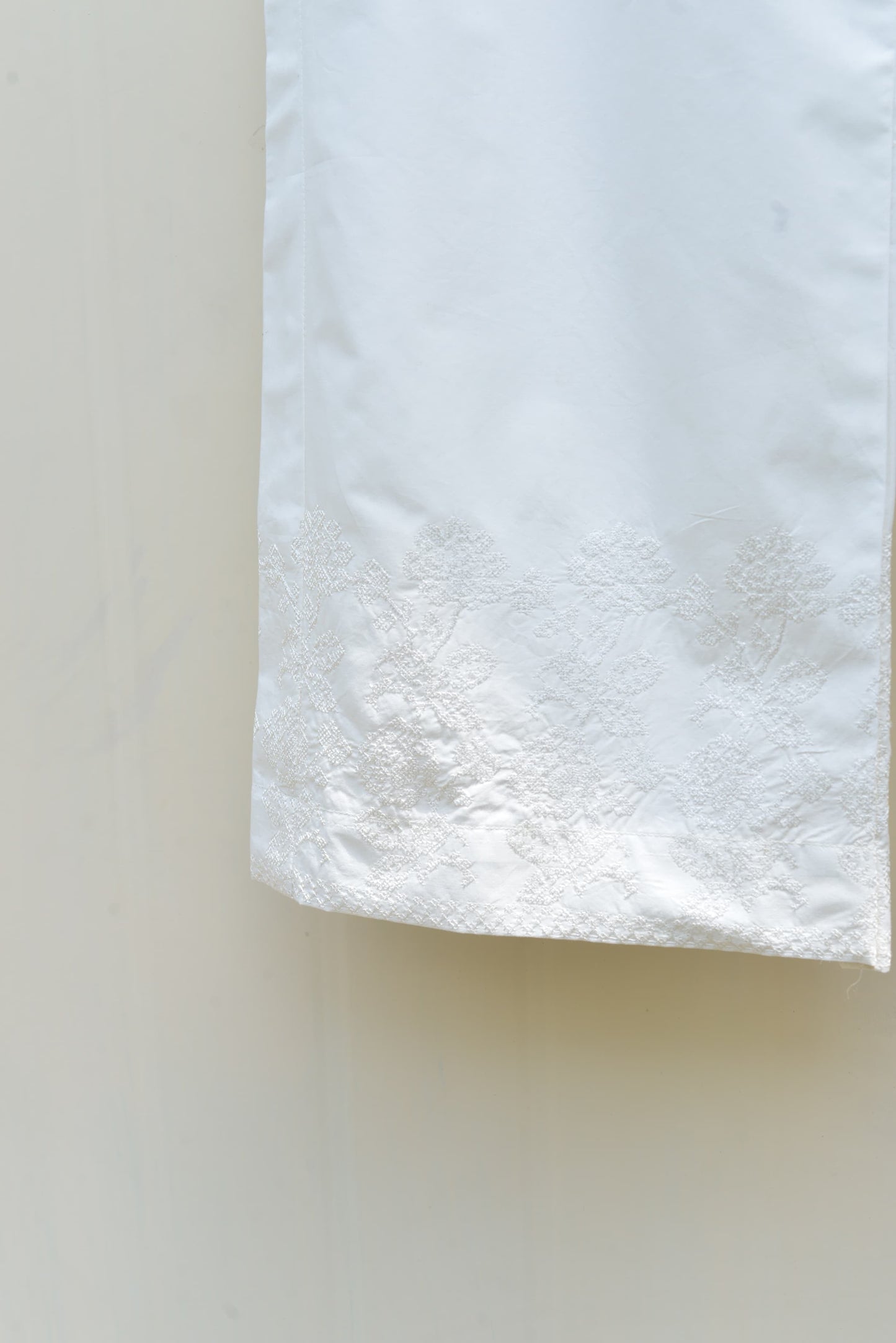 Embroidered flared cotton cullotes
