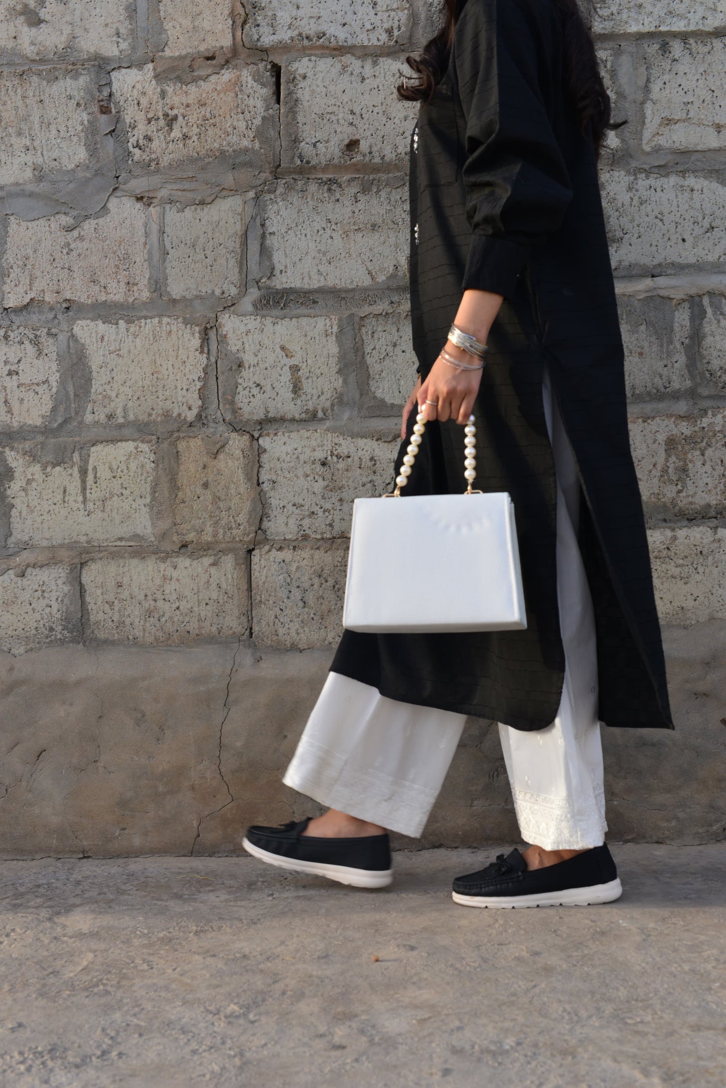Embroidered Cotton Flared pants