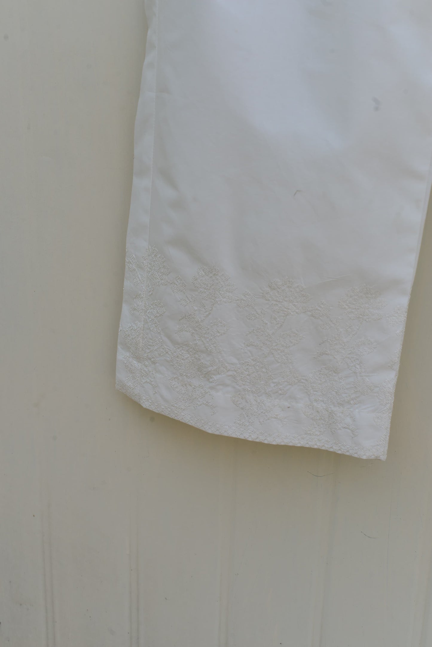 Embroidered flared cotton cullotes