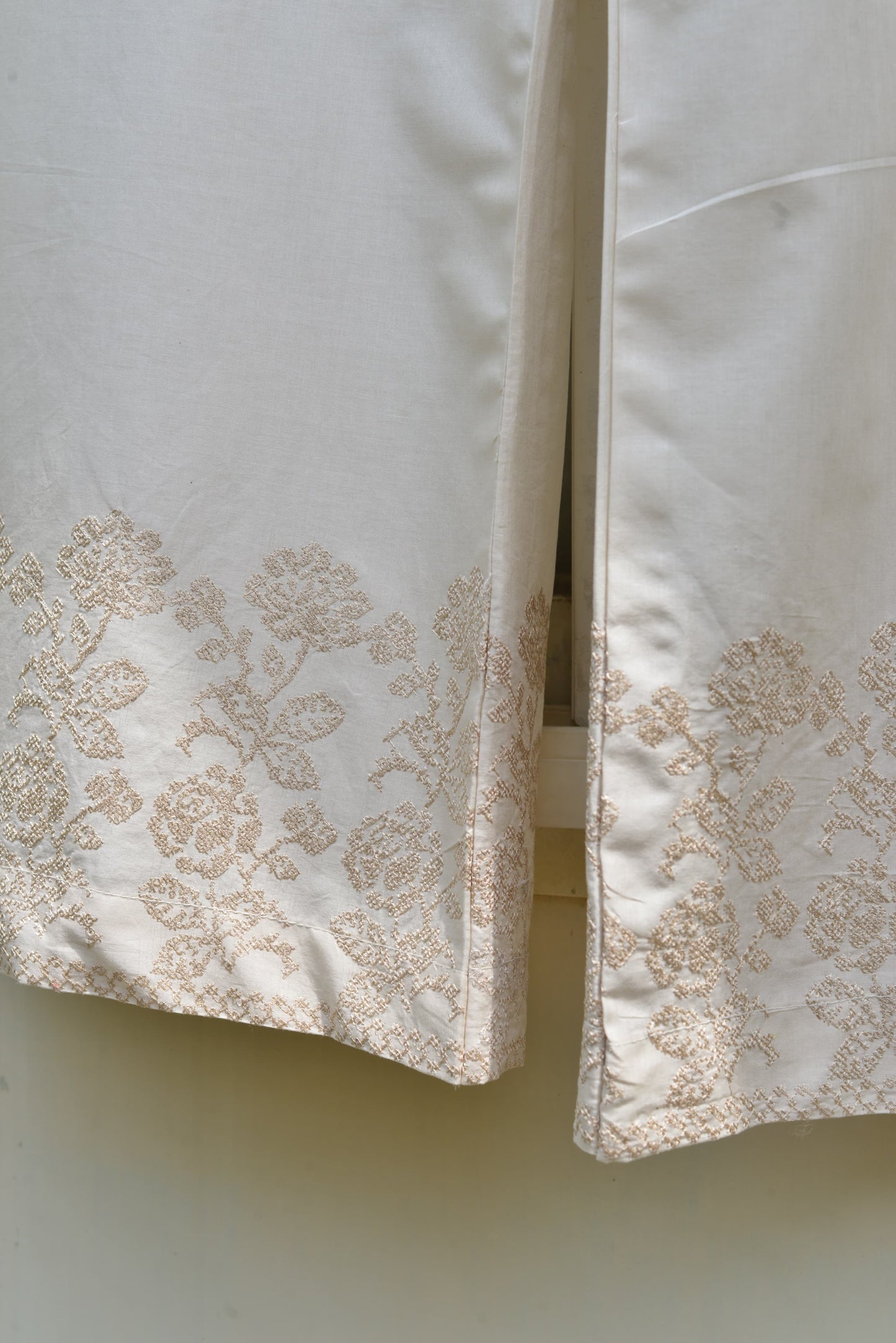 Embroidered Cotton Flared pants