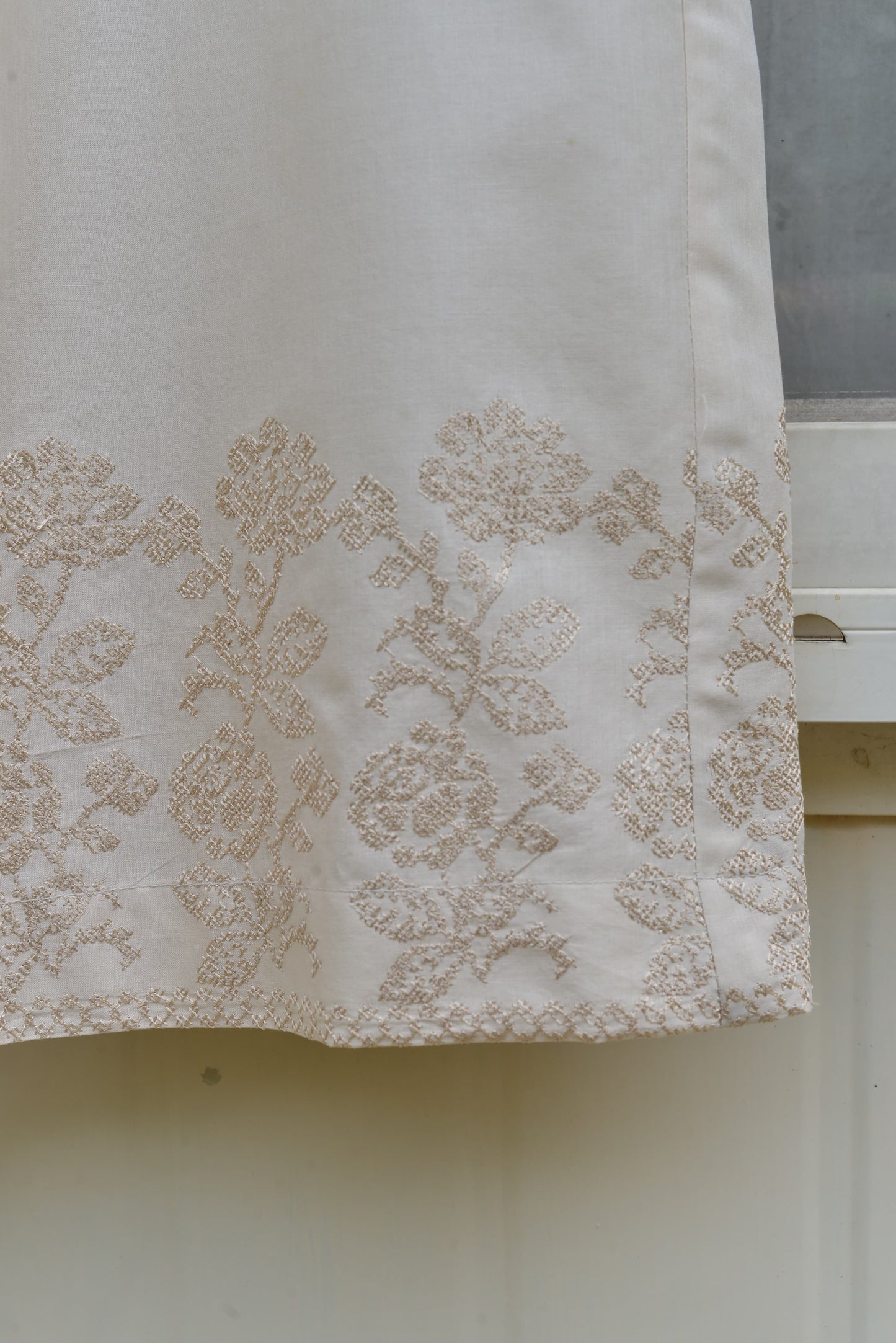 Embroidered Cotton Flared pants