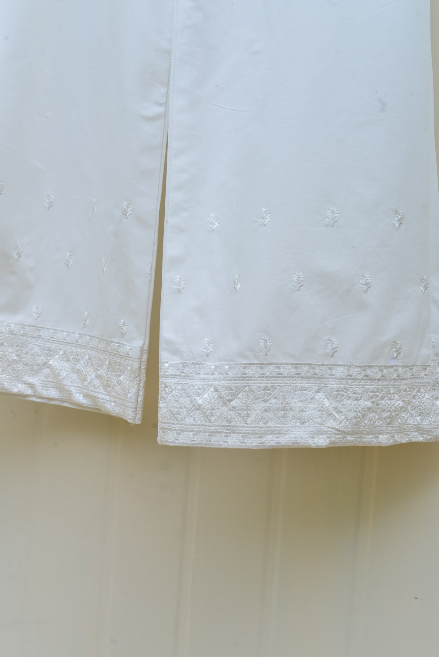 Embroidered Cotton Flared pants