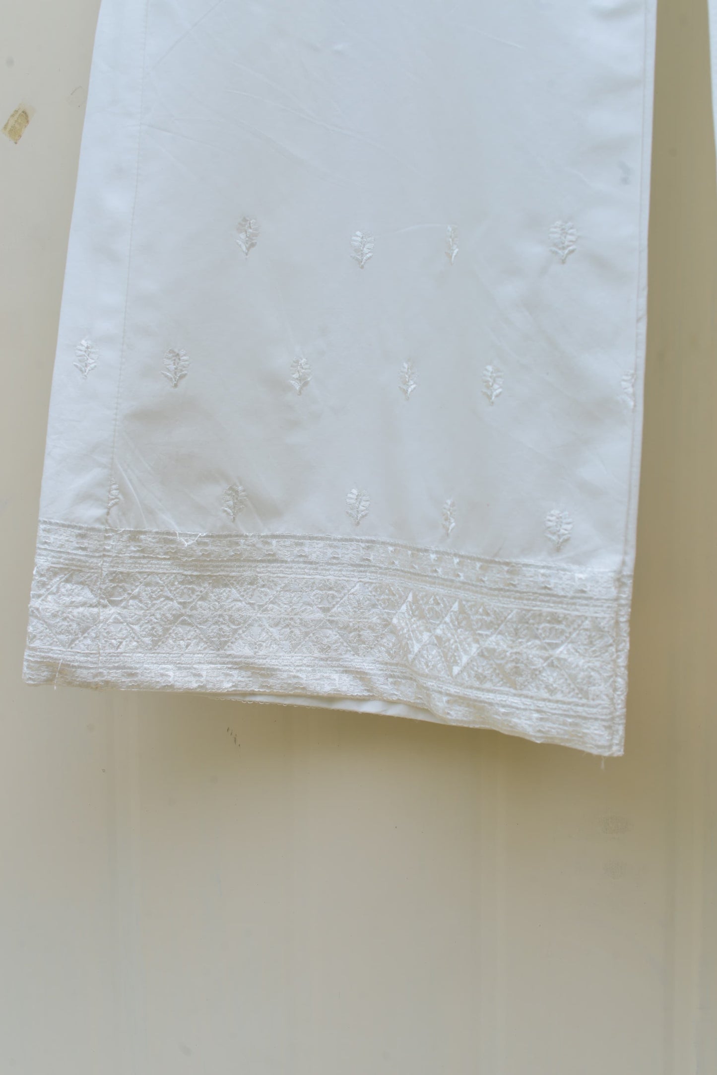 Embroidered Cotton Flared pants