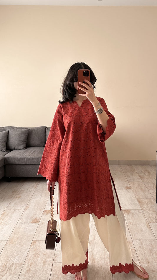 RUST 3PC CHICKENKARI SET