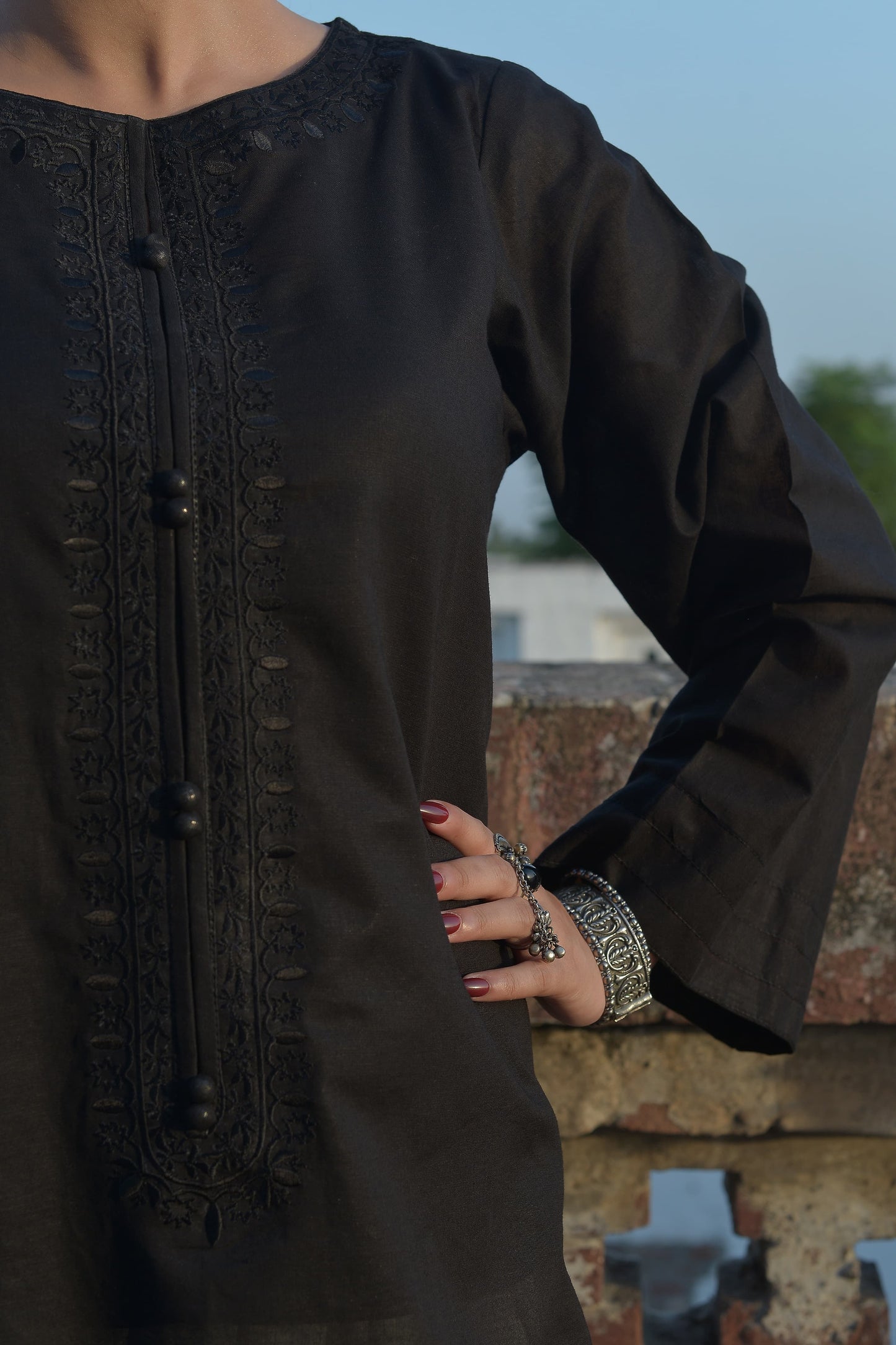 SIYAH- 1PC KURTA
