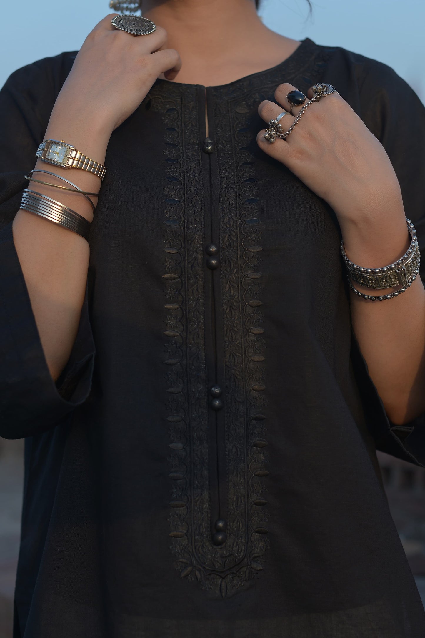 SIYAH- 1PC KURTA
