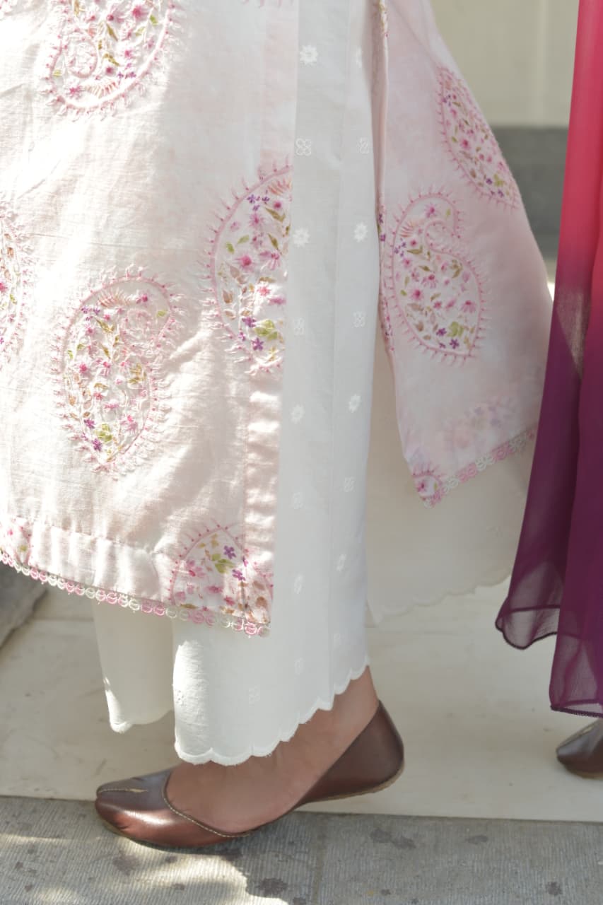 PASTEL PINK-EMBROIDERED 3PC SET