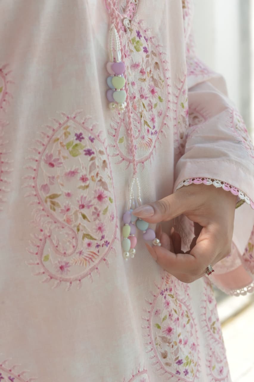 PASTEL PINK-EMBROIDERED 3PC SET