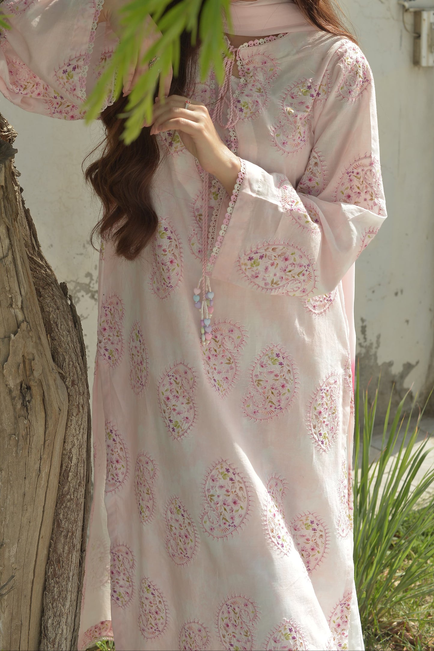 PASTEL PINK-EMBROIDERED 3PC SET