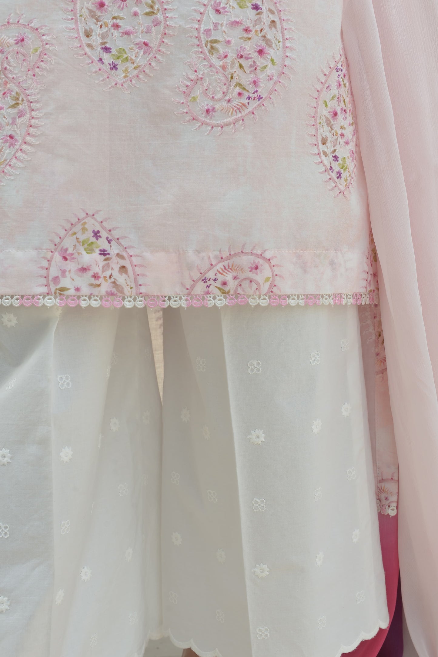 PASTEL PINK-EMBROIDERED 3PC SET
