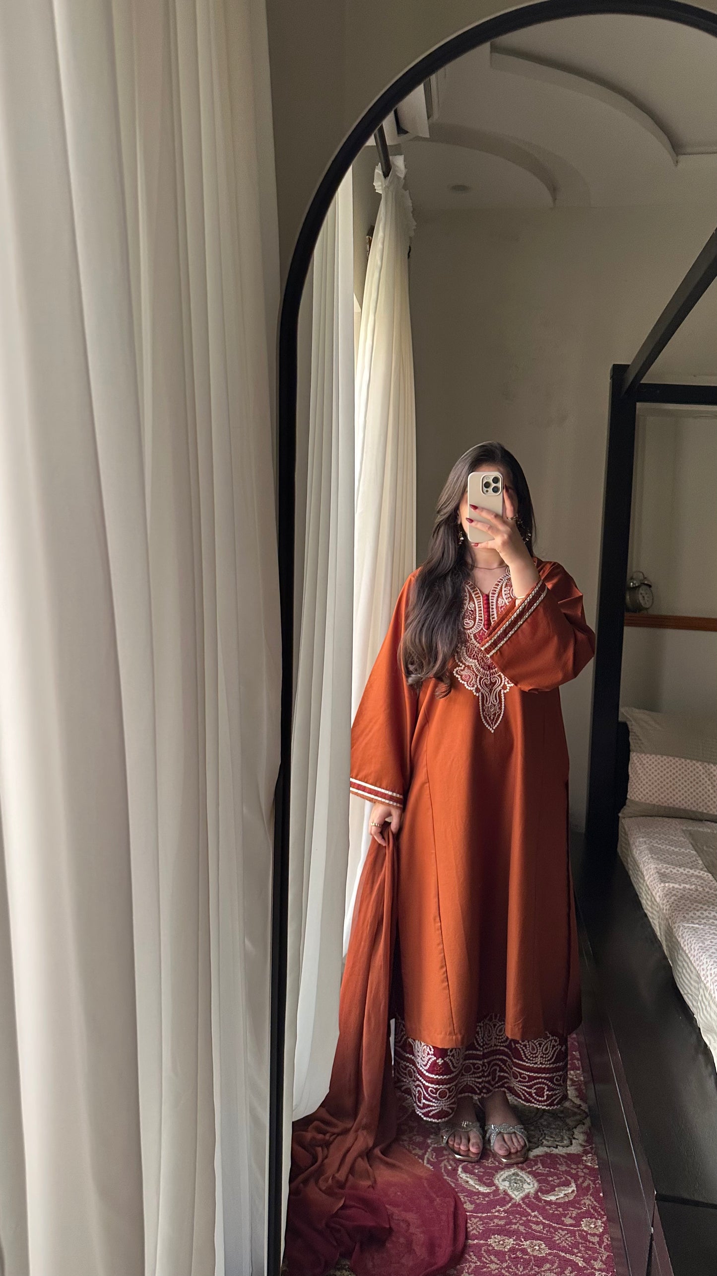RUST-3PC EMBROIDERED SET