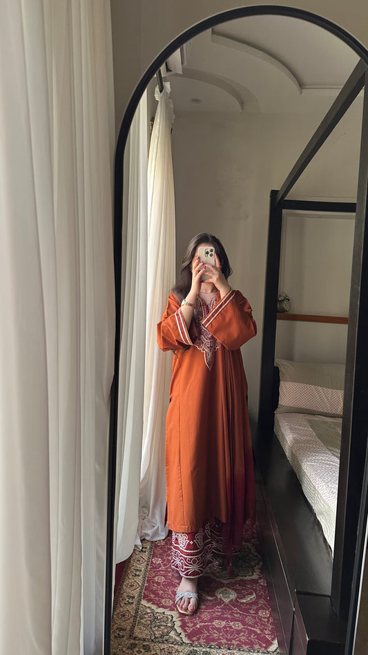 RUST-3PC EMBROIDERED SET