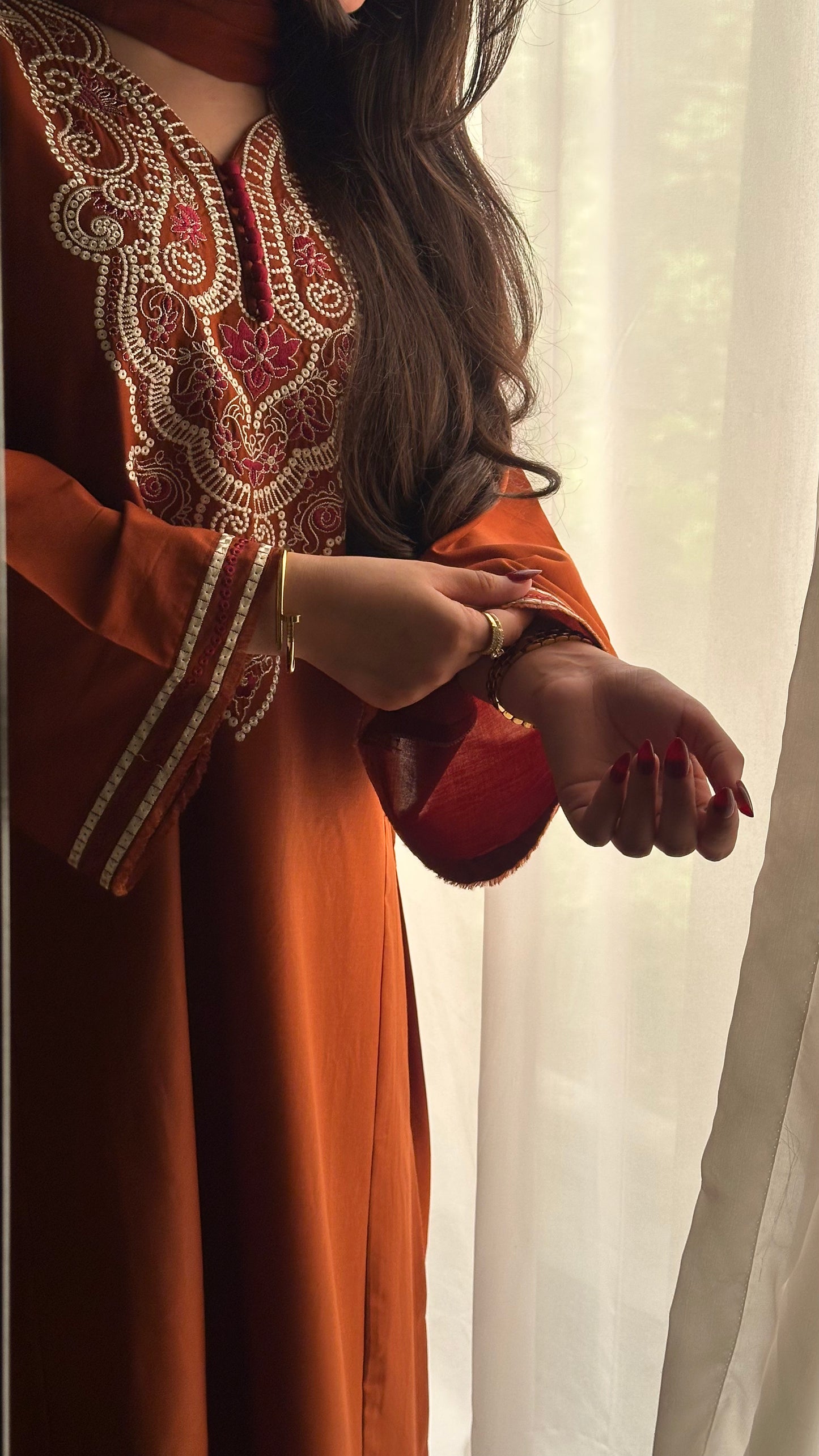 RUST-3PC EMBROIDERED SET