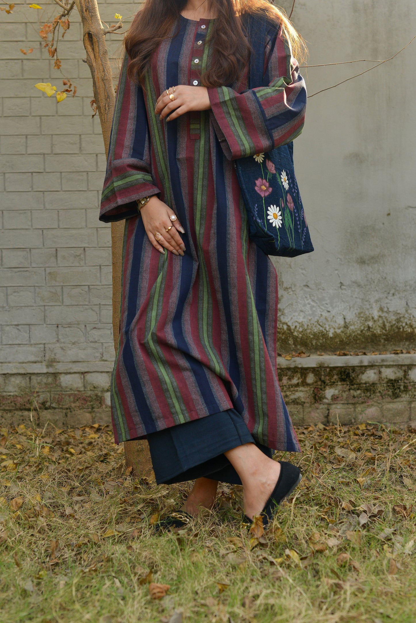 BLUEBERRY STRIPPED KURTA