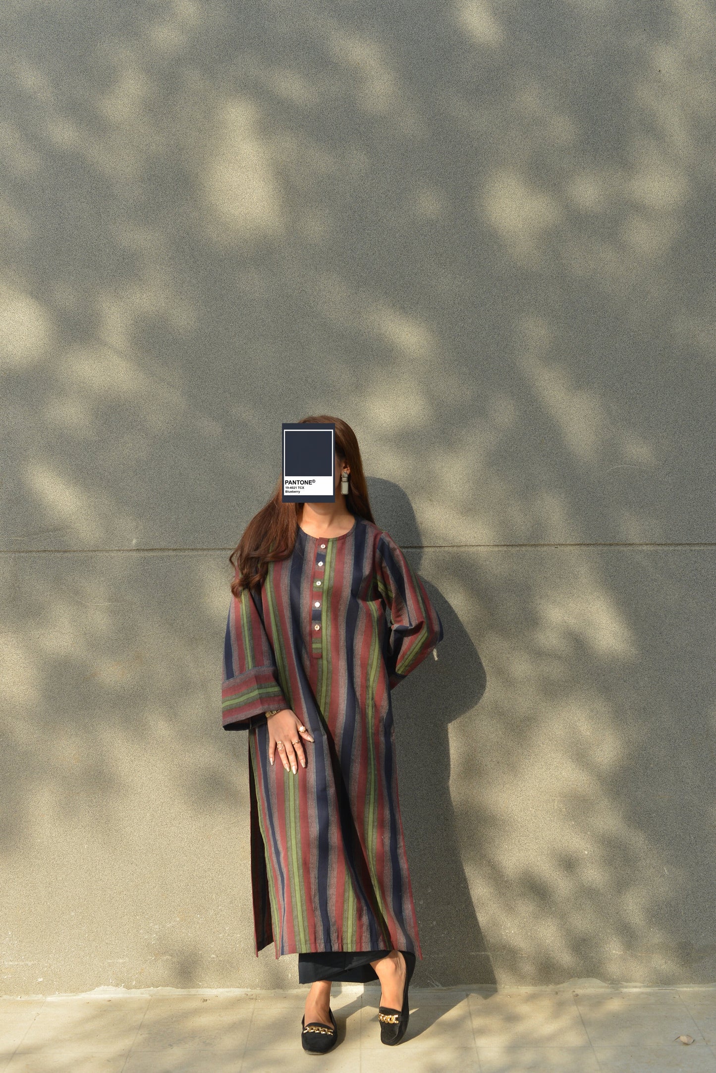 BLUEBERRY STRIPPED KURTA