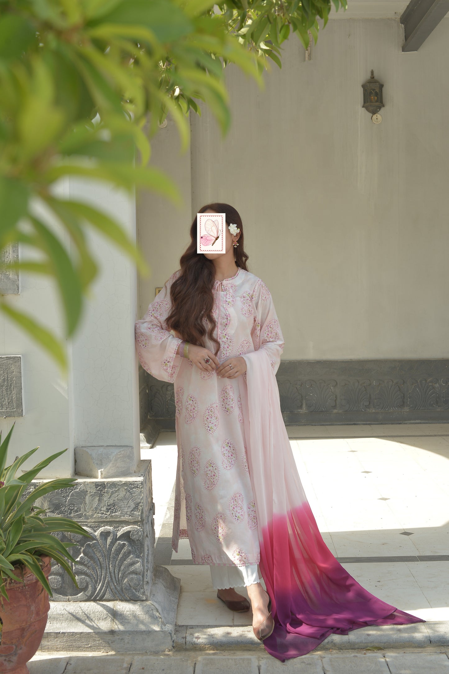 PASTEL PINK-EMBROIDERED 3PC SET