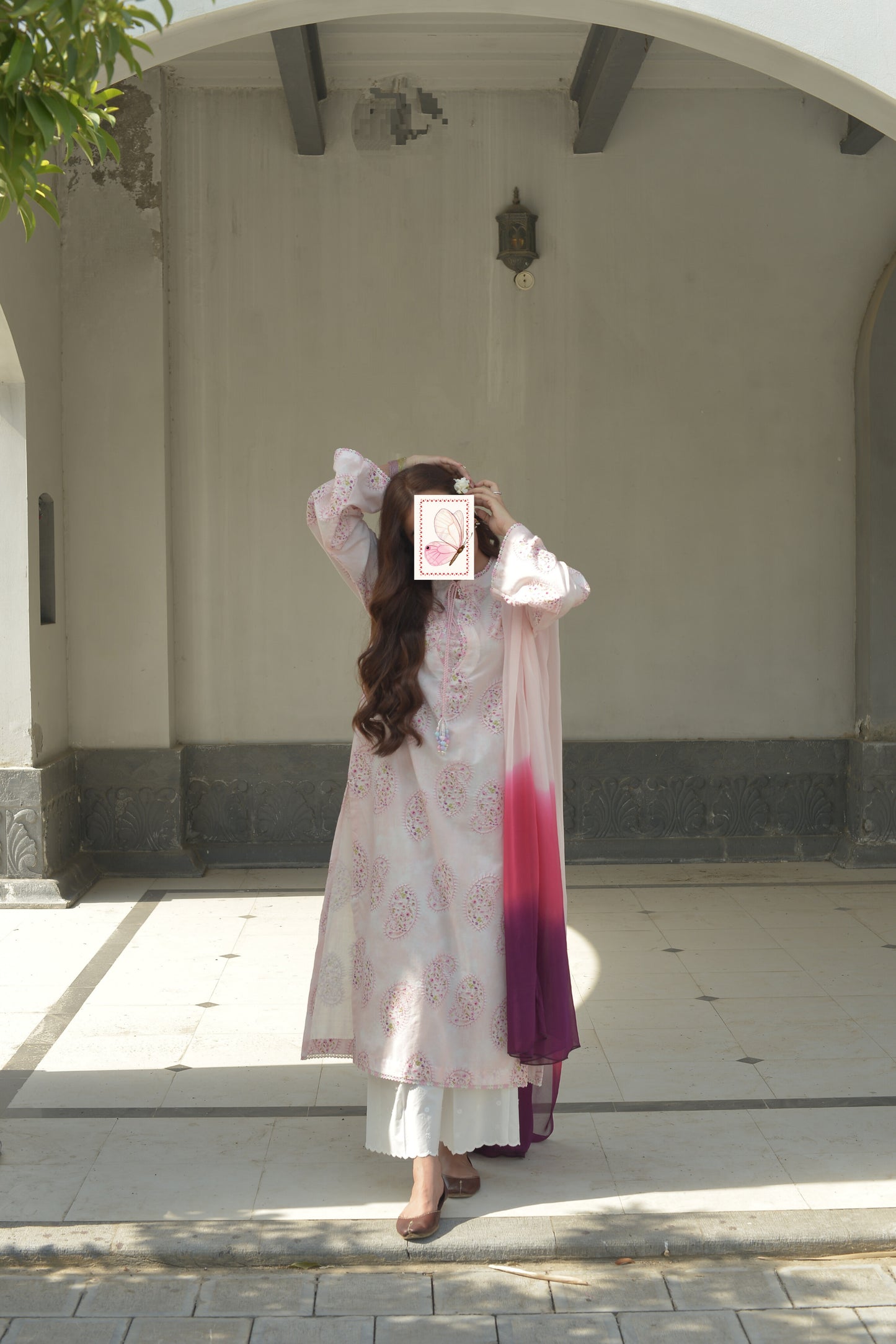 PASTEL PINK-EMBROIDERED 3PC SET