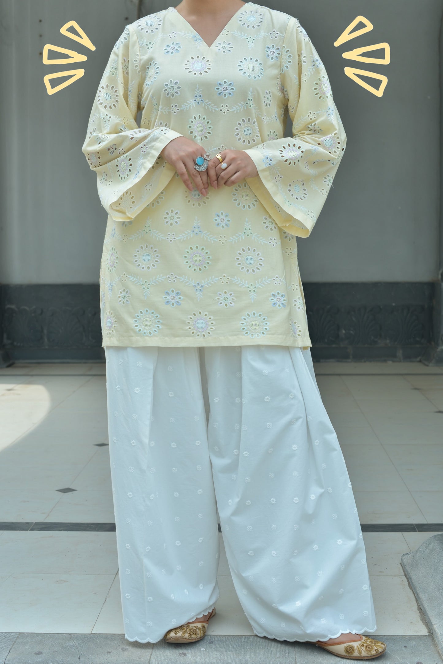 BUTTER YELLOW - 2PC CHICKENKARI SET